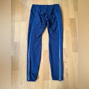 Brooks Women’s Running Leggings Navy Blue Zip Ankle Size Small